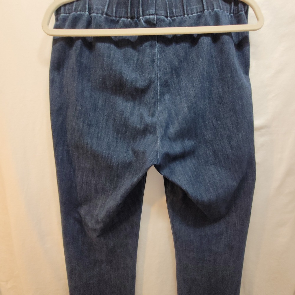 Soft Surroundings Dark Indigo Denim Pull On Leggings Size Medium Tall 44848 - Picture 5 of 14